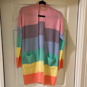 Multicolor stripe cardigan